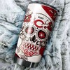 Cincinnati Reds Skull Graphics Personalized Tumbler - Sports Tumbler 20oz