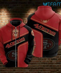 Classic All Over Print Zipper Hoodie - Perfect San Francisco 49ers Gift