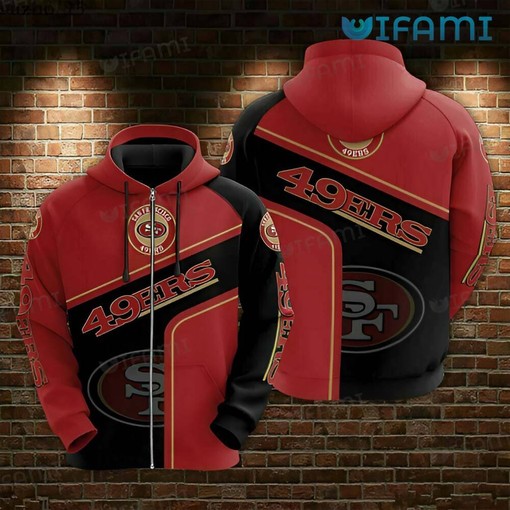 Classic All Over Print Zipper Hoodie - Perfect San Francisco 49ers Gift
