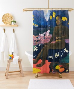 Classic Art Bath Shower Curtain | Paul Gauguin Inspired | Waterproof Curtain + Hooks | Bathroom Decor