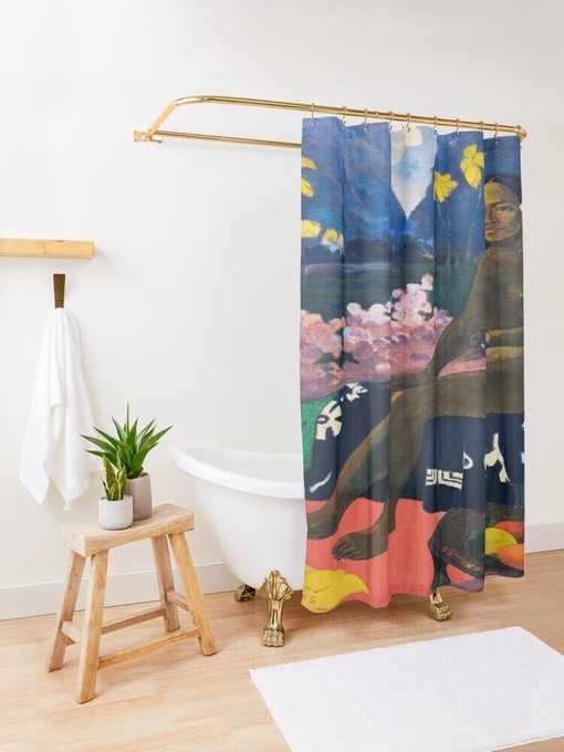 Classic Art Bath Shower Curtain | Paul Gauguin Inspired | Waterproof Curtain + Hooks | Bathroom Decor - Image 2
