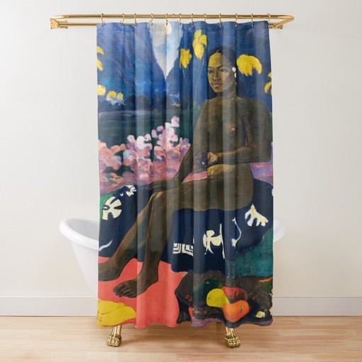 Classic Art Bath Shower Curtain | Paul Gauguin Inspired | Waterproof Curtain + Hooks | Bathroom Decor - Image 3