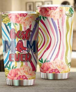 Classic Boston Red Sox Flower Accents MLB Tumbler with Logo for True Fans