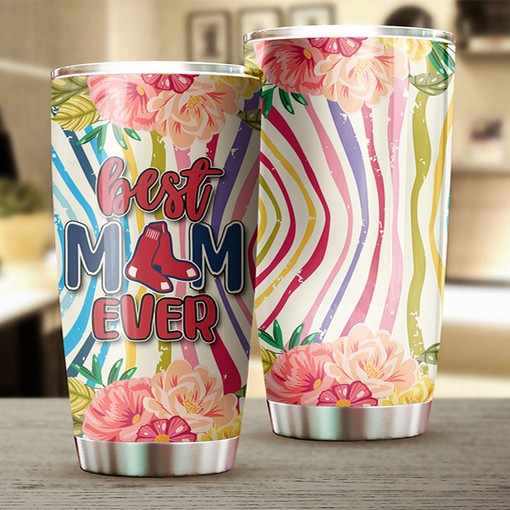 Classic Boston Red Sox Flower Accents MLB Tumbler with Logo for True Fans