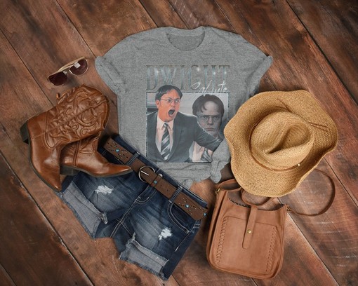 Classic Dwight Schrute The Office Shirt - Retro Schrute Farm and Jim Halpert Tee - Image 3