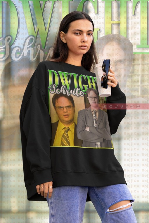 Classic Dwight Schrute The Office Sweatshirt - Retro Schrute Farm and Jim Halpert Tee