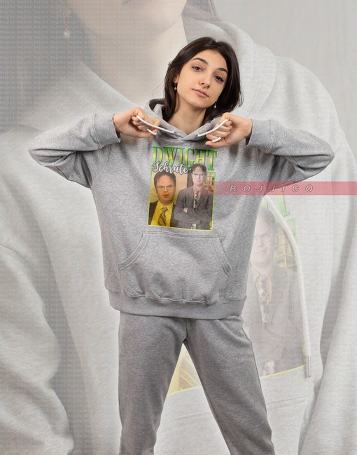 Classic Dwight Schrute The Office Sweatshirt - Retro Schrute Farm and Jim Halpert Tee - Image 2