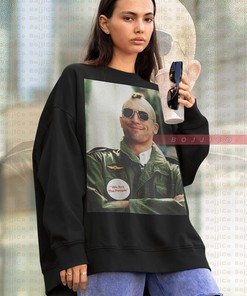 Classic Film Robert De Niro Sweatshirt, Retro 90s Sweater, Travis Bickle Homage Tee, Minimalist Movie Shirts