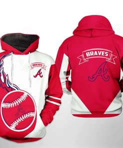 Classic Full Size Print 3D Hoodie - Atlanta Braves MLB Fans' Favorite