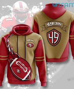 Classic Logo All Over Print 3D Hoodie - San Francisco 49ers Edition