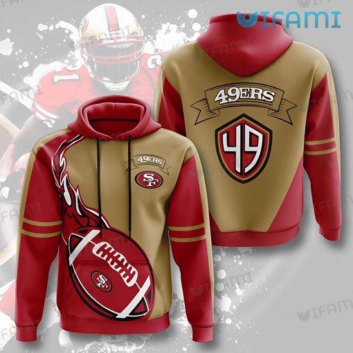 Classic Logo All Over Print 3D Hoodie - San Francisco 49ers Edition