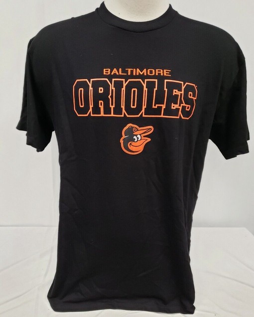 Classic Logo Baseball Tee: Brand New Genuine Merchandise Men's MLB Baltimore Orioles Black T-Shirt