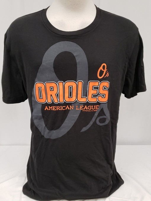 Classic Logo Baseball Tee: MLB Baltimore Orioles Black T-Shirt with Team Logo