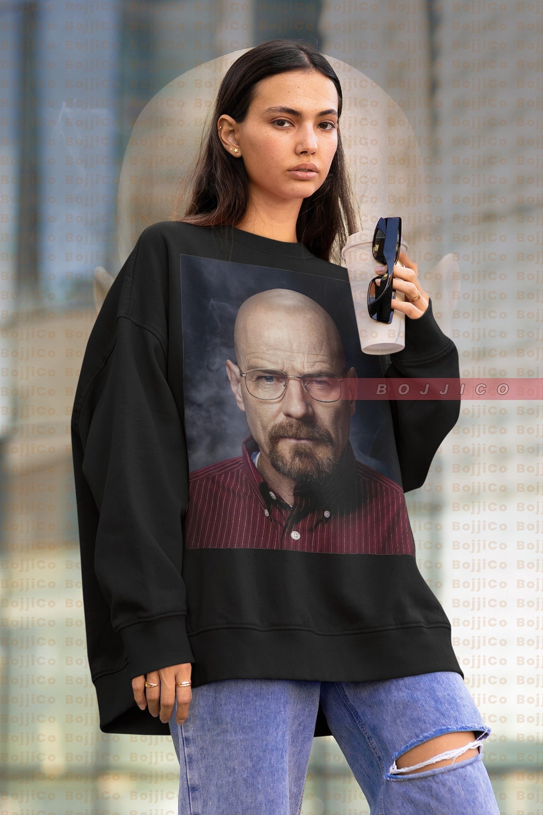 Classic Movie T Shirt: WALTER WHITE BRYANT Cranston Sweatshirt with Vintage Heisenberg and Jesse Pinkman
