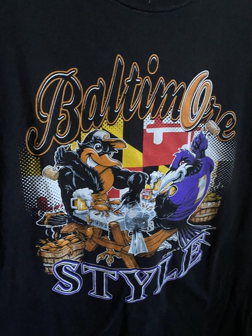 Classic Orioles Tee: Baltimore Orioles and Raven T-Shirt Baltimore Styles 20 Baseball - Image 2