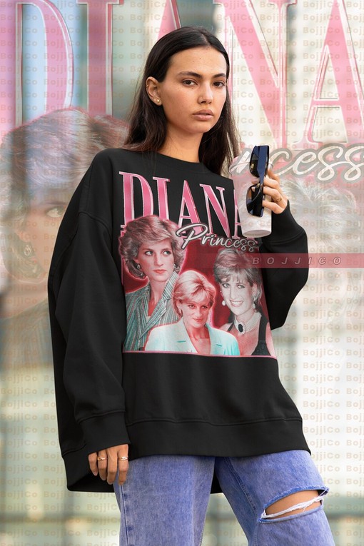 Classic Princess Diana Fan Sweater - Vintage Style Tribute with British Royalty Quote