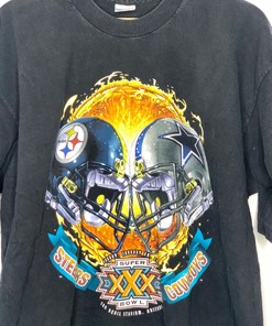 Classic Super Bowl XXVIII Steelers vs. Cowboys T-Shirt Sweatshirt Pullover Hoodie Gift For Fans