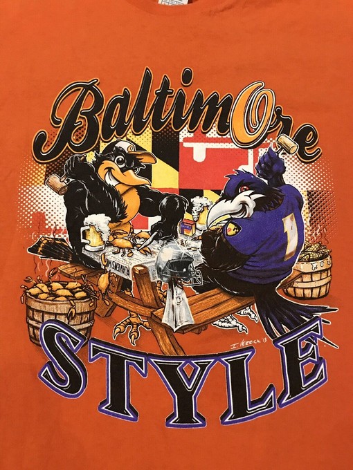 Classic Tee for Sports Fans: Baltimore Orioles Baltimore Ravens Baltimore Style Shirt Baseball Football City - Image 2