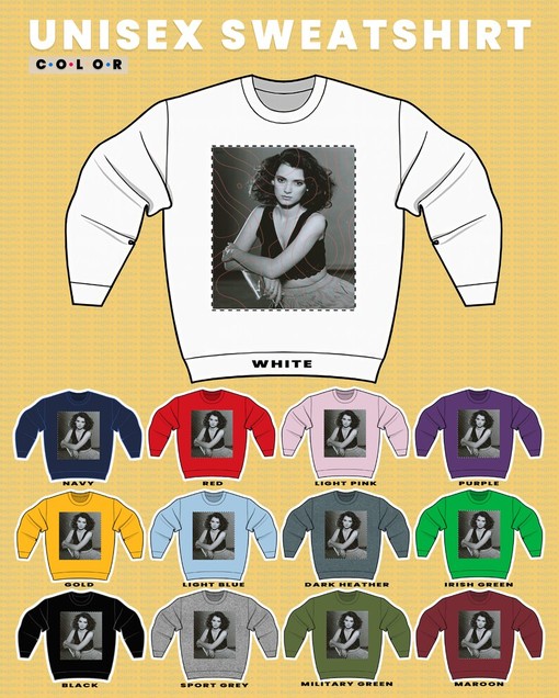Classic Winona Ryder Sweater, Retro Fan Art Design 90s Style Pullover - Image 3