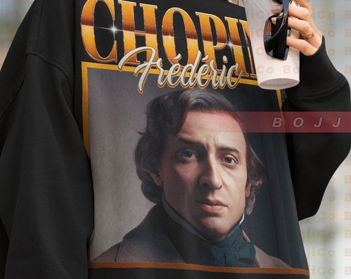 Classical Music Artist Sweatshirt with Pianist Legend Chopin Homage Quote - Image 4