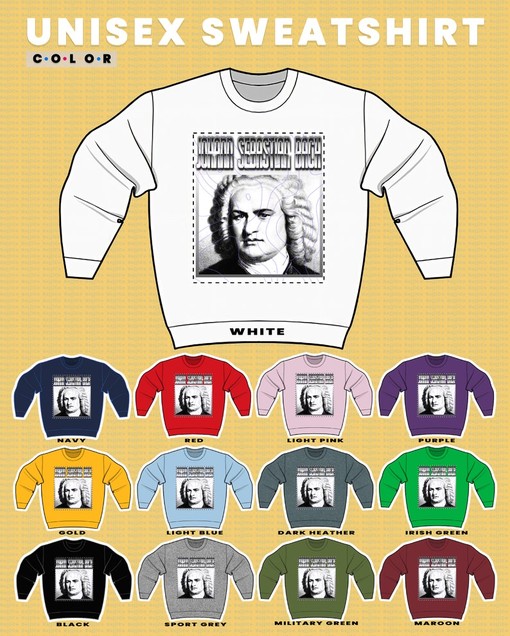 Classical Music Sweatshirt, Johann Sebastian Bach Pianist Retro Vintage Sweater, Homage Fan Tees - Image 3