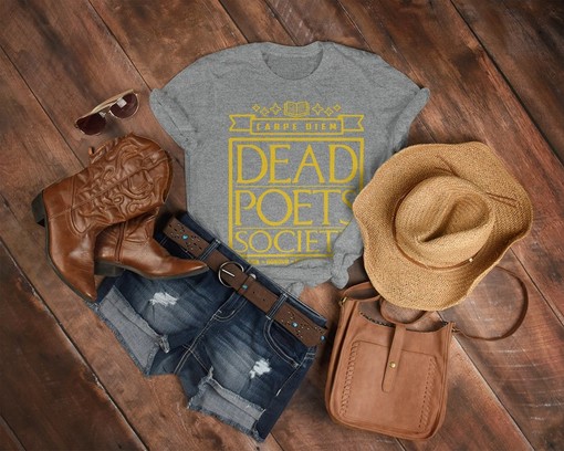 Classics Edition Dead Poetts Society Vintage T-Shirt - O Captain My Captain Welton Academia, Book Lovers Tee - Image 3