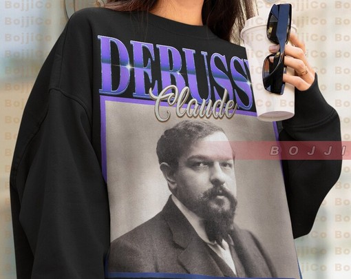 Claude Debussy Classical Music Sweatshirt, Pianist Legend Homage for Men and Women, Retro 90s Sweater for Fans - Image 4
