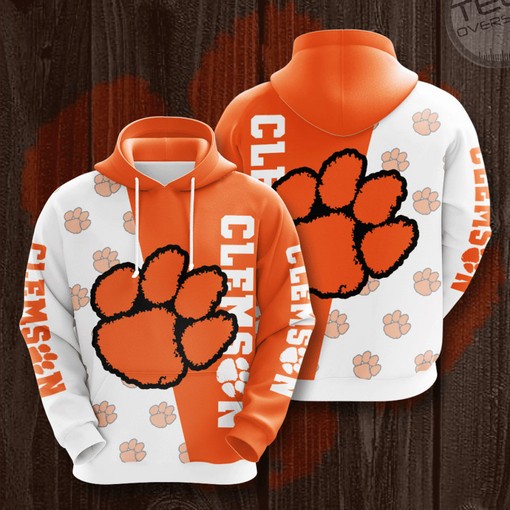 Clemson Tigers All Over Print 3D Hoodie with Custom Design