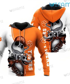 Clemson Tigers Jack Skellington and Zero 3D Hoodie with Graphic All Over Print