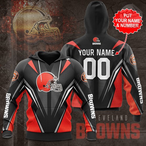 Cleveland Browns 3D Hoodie with All-Over Prints for NFL Fans