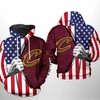 Cleveland Cavaliers NBA US Flag All Over Print 3D Hoodie for True Fans