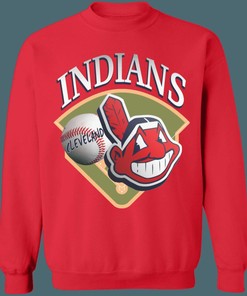 Cleveland Guardians Chief Wahoo Vintage MLB Crewneck Hoodie Shirt - Classic Design for Baseball Enthusiasts
