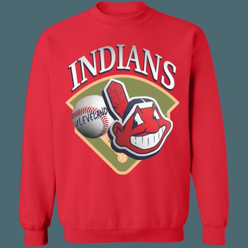 Cleveland Guardians Chief Wahoo Vintage MLB Crewneck Hoodie Shirt - Classic Design for Baseball Enthusiasts