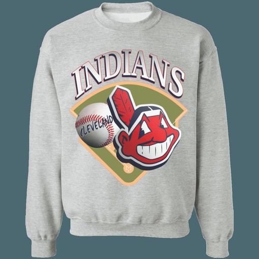 Cleveland Guardians Chief Wahoo Vintage MLB Crewneck Hoodie Shirt - Classic Design for Baseball Enthusiasts - Image 4