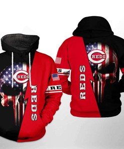Cleveland Indians MLB Skull Hoodie with 3D All-Over Print