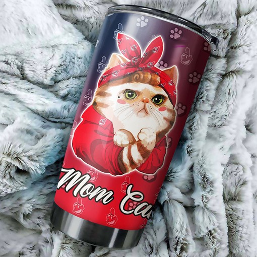 Cleveland Indians MLB Tumbler with Cat Moms and MLB Logo - Perfect Gift for Indians Cat Lovers