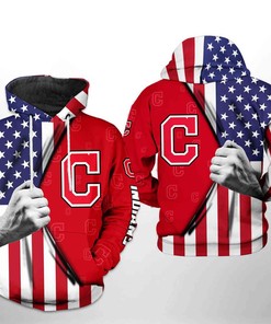 Cleveland Indians MLB US Flag 3D Hoodie with Awesome Design - 3D Hoodies for Men Graphic