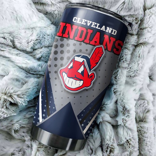 Cleveland Indians Unique Design MLB Tumbler for True Fans with Personalized Engraving and Logo
