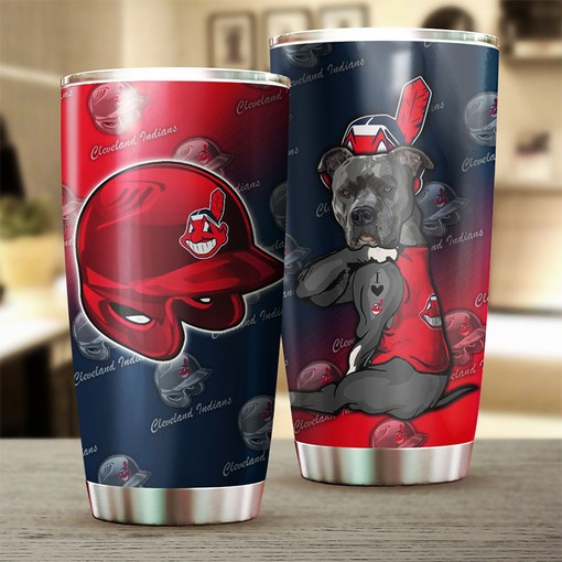 Clever Cleveland Indians Funny Dog MLB Tumbler with Comical Design for Any Fan