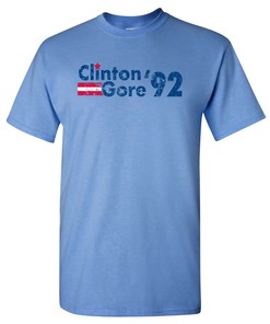 Clinton Gore '92 Campaign American University T Shirt Sweatshirt Pullover Hoodie Reprinted Gifts For Fans