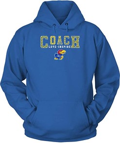 Coach Love Inspire Slogan Patterned Team Kansas Jayhawks Shirt - NCAA College Shirts