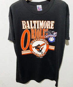 Collectible Baseball Apparel: Vintage 90s Baltimore Orioles Shirts with Retro Design