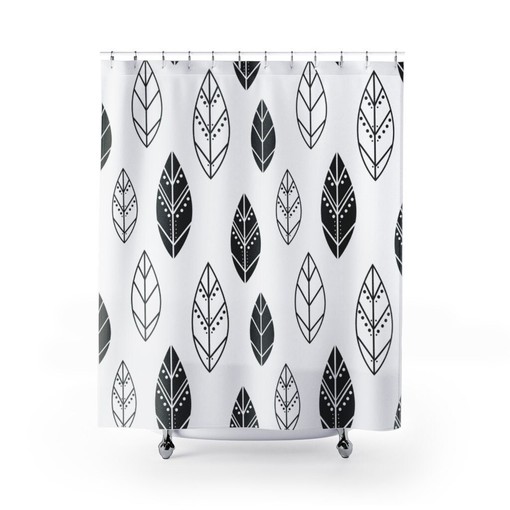 College Dorm Bathroom Decor with Boho Feathers Shower Curtain