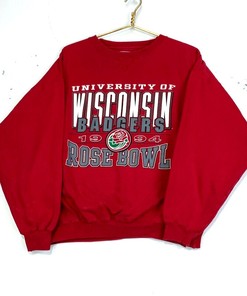 College Gear of 90s: Vintage University of Wisconsin Badgers 1994 Rose Bowl NCAA Sweatshirt