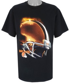 College Shirts - NFL Cleveland Browns Helmet T-Shirt 1990s Vintage Tshirt Sport Shirts Unisex