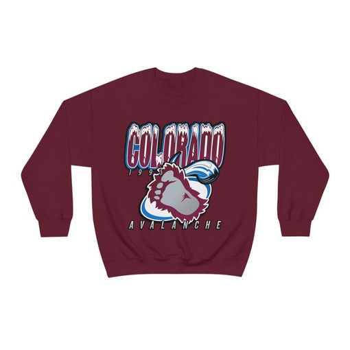 Colorado Avalanche Big Foot Retro 90's NHL Sweatshirt Hoodie - Great Gear for Hockey Fans Who Love a Big Foot!