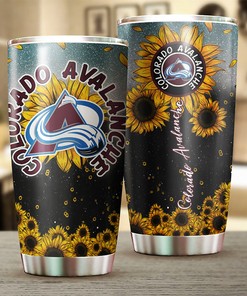 Colorado Avalanche NHL Tumbler - Beautiful Sunflower Design to Brighten Your Day