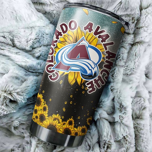 Colorado Avalanche NHL Tumbler - Beautiful Sunflower Design to Brighten Your Day - Image 2