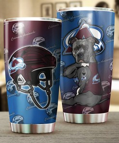 Colorado Avalanche NHL Tumbler - Fun Dog Design Tumbler for Animal-Loving Fans