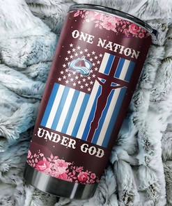 Colorado Avalanche NHL Tumbler - One Nation Under God Patriotic Tumbler for True Fans - G Fanatics